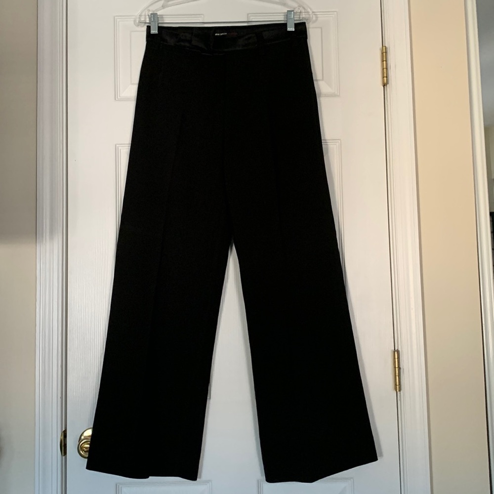 Vintage Miss Sixty Collection Wide Leg Black Pants Size 26 NWOT